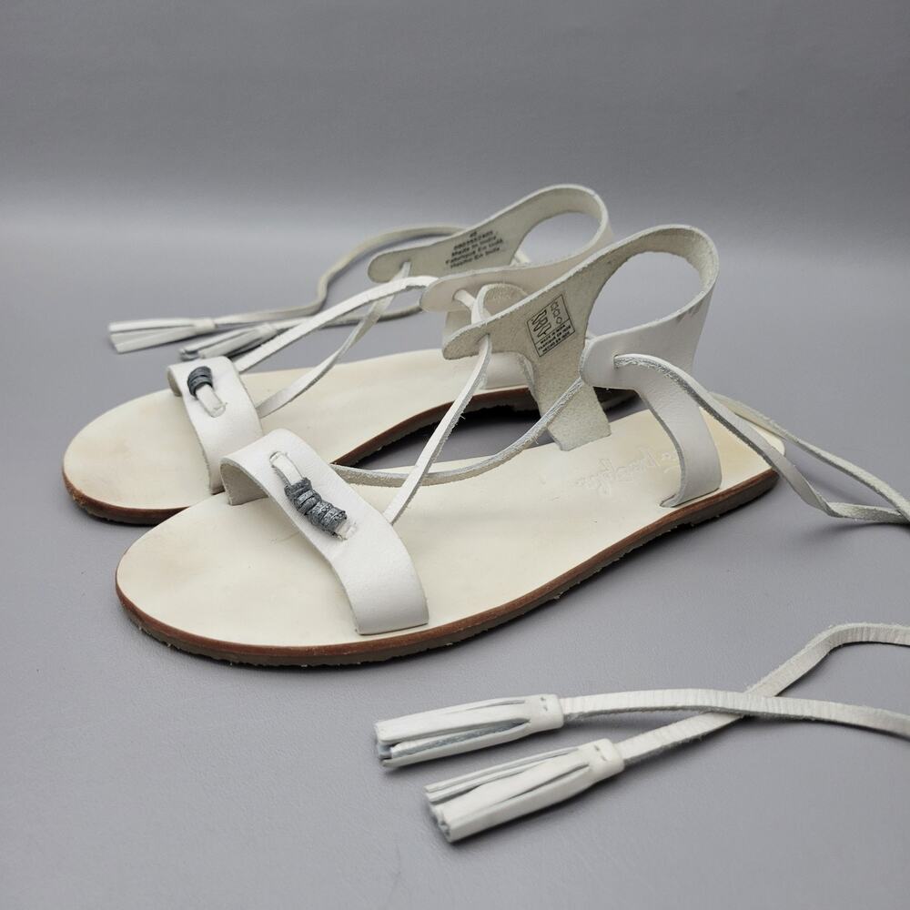FREE PEOPLE Bryn Marr Wrap Sandals White Bone size EU 40 US 10